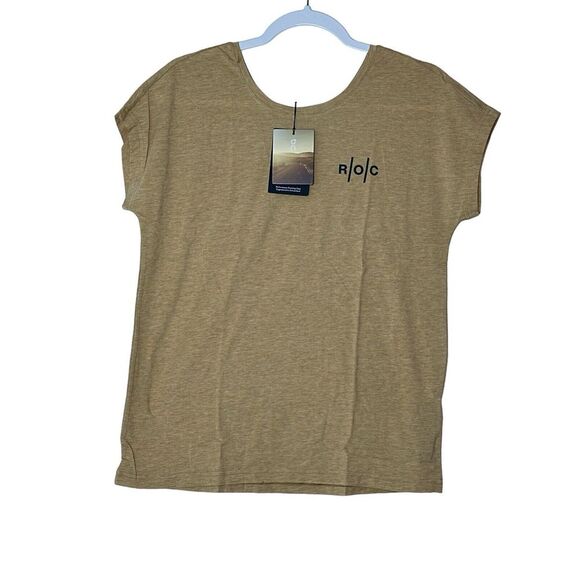 on cloud Other - On Cloud T-Shirt‎ R.O.C Women's Small Camel Athletic Outdoor Gym Stretch NWT